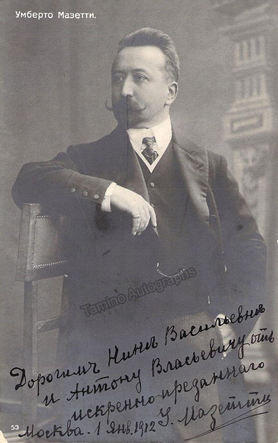 Masetti, Umberto - Signed Photograph 1912