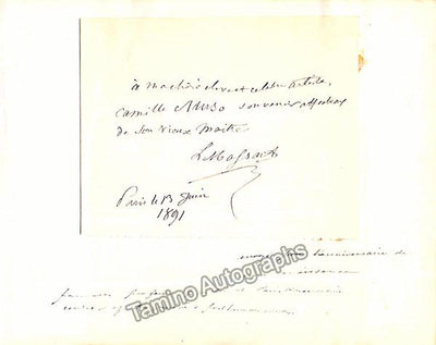 Massart, Lambert - Album Page Signed 1891