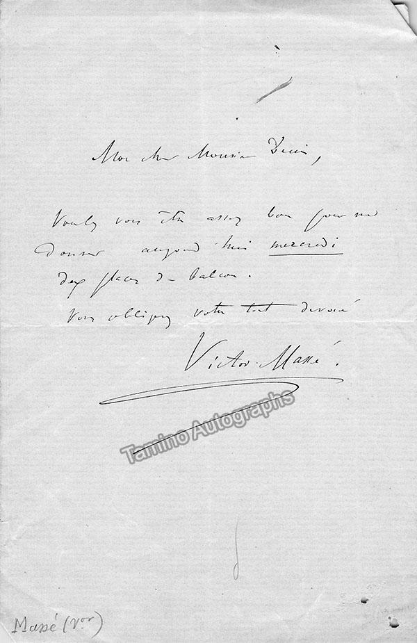 Masse, Victor - Autograph Note Signed - Tamino