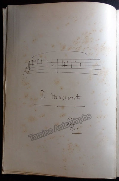 Massenet, Jules - Signed Manon Vocal Score 1895