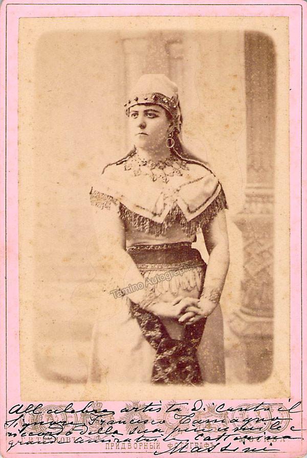 Massini, Catalina - Signed Cabinet Photograph in Aida 1891