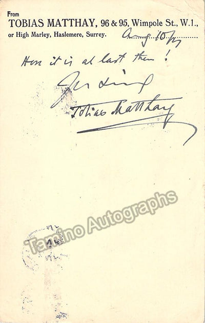 Matthay, Tobias - Signed Postcard 1927