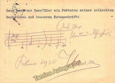 Max, Josef - Autograph Music Quote Signed