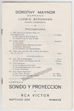 Maynor, Dorothy - Signed Program Havana 1951