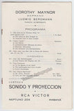 Maynor, Dorothy - Signed Program Havana 1951