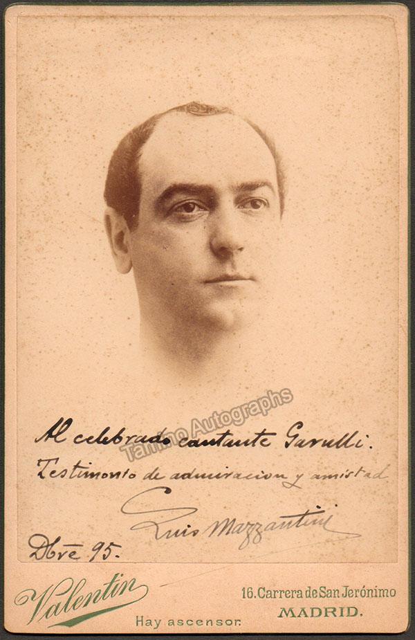 Mazzantini, Luis - Signed Cabinet Photo 1895