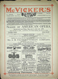McVicker´s Theatre - Opera Programs Chicago 1885-1886