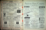 McVicker´s Theatre - Opera Programs Chicago 1885-1886