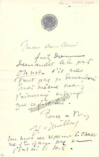 Meilhac, Henri - Autograph Note Signed