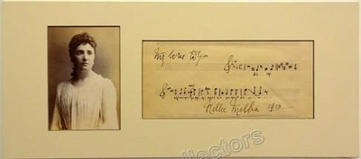 Melba, Nellie - Autograph Music Quote from La Boheme - Signed