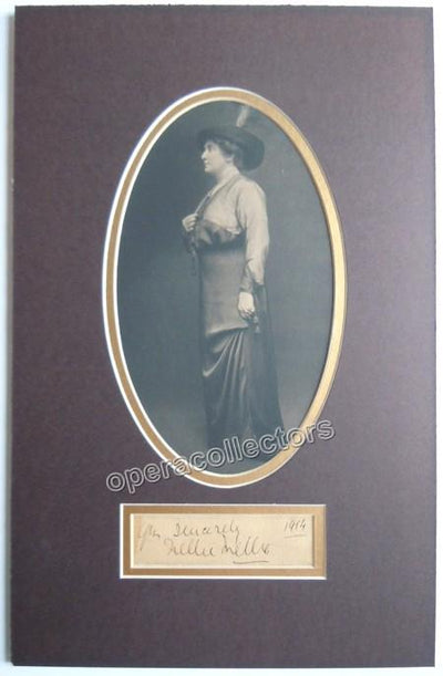 Melba, Nellie - Matted signed card and photo