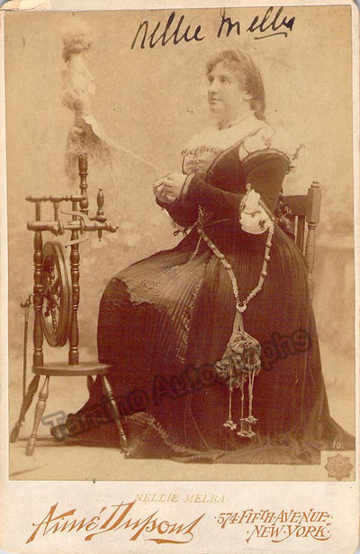 Melba, Nellie - Signed Cabinet Photo in Faust