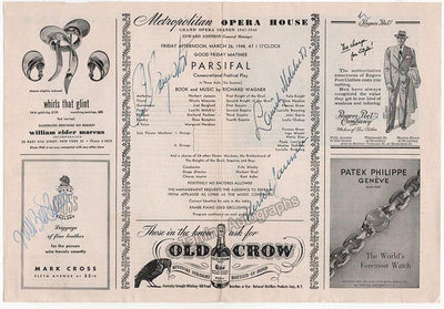 Melchior, Lauritz - Janssen, Herbert - Bampton, Rose - Triple Signed Cast Page 1948