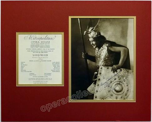 Melchior, Lauritz - Signed Photo as Siegfried - Tamino