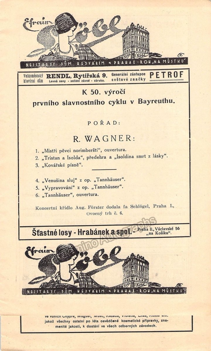 Melchior, Lauritz - Signed Program Prague 1926 - Tamino