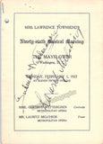 Melchior, Lauritz - Wettergren, Gertrud - Signed Program Washington 1937