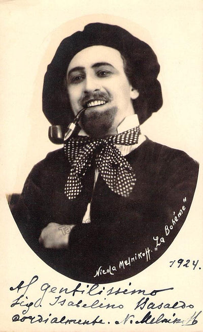 Melnikoff, Nicola - Signed Photo in La Boheme 1924