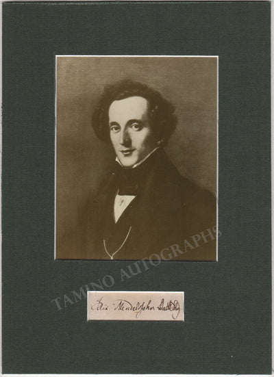Mendelssohn, Felix - Signature Cut & Photo Portrait