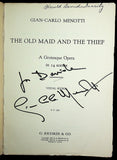 Menotti, Gian-Carlo - Signed Score "The Old Maid and the Thief"