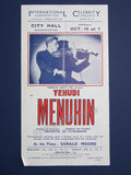 Menuhin, Yehudi - Lot of 5 programs/playbills 1931-1953
