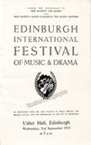 Menuhin, Yehudi - Program Edinburgh International Festival with Karajan 1953