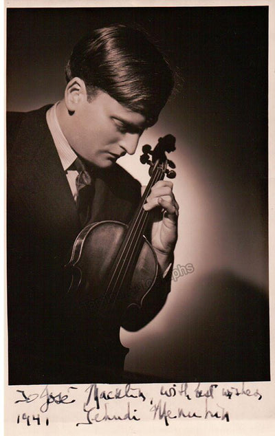 Menuhin, Yehudi - Signed Photo 1941