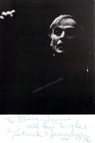 Menuhin, Yehudi - Signed Photo Conducting 1976