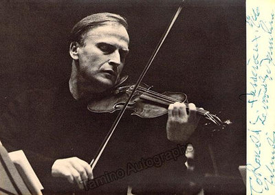 Menuhin, Yehudi - Signed Photo Rehearsing 1966