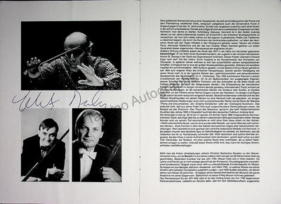 Menuhin, Yehudi - Signed Program Cologne 1989