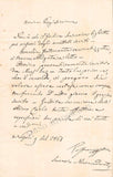 Mercadante, Saverio - Autograph Letter Signed 1861