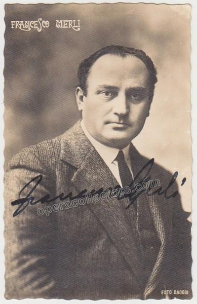 Merli, Francesco - Signed photo postcard