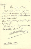 Messager, Andre - Signed Note 1884 & Autograph Music Quote Signed