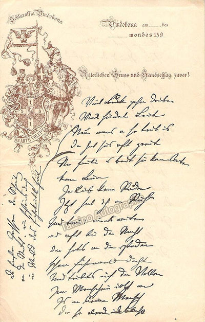 Mestrozzi, Paul - Autograph Documents & Writings 1890s