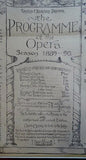 Met Opera Program Season 1889-90! - Mounted on mat
