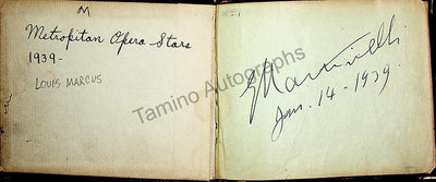Metropolitan Opera Autograph Album - 70+ Signatures 1939-1940