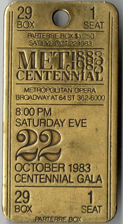 Metropolitan Opera Centennial - Brass Token-Keychain