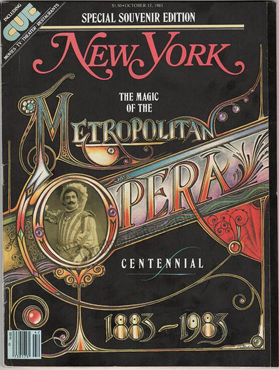 Metropolitan Opera Centennial Issue - New York Magazine 1983 - Lots of Illustrations