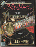 Metropolitan Opera Centennial Issue - New York Magazine 1983 - Lots of Illustrations