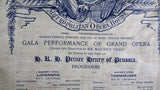 Metropolitan Opera Gala Performance Prince Henry of Prussia 1902 - Silk Program