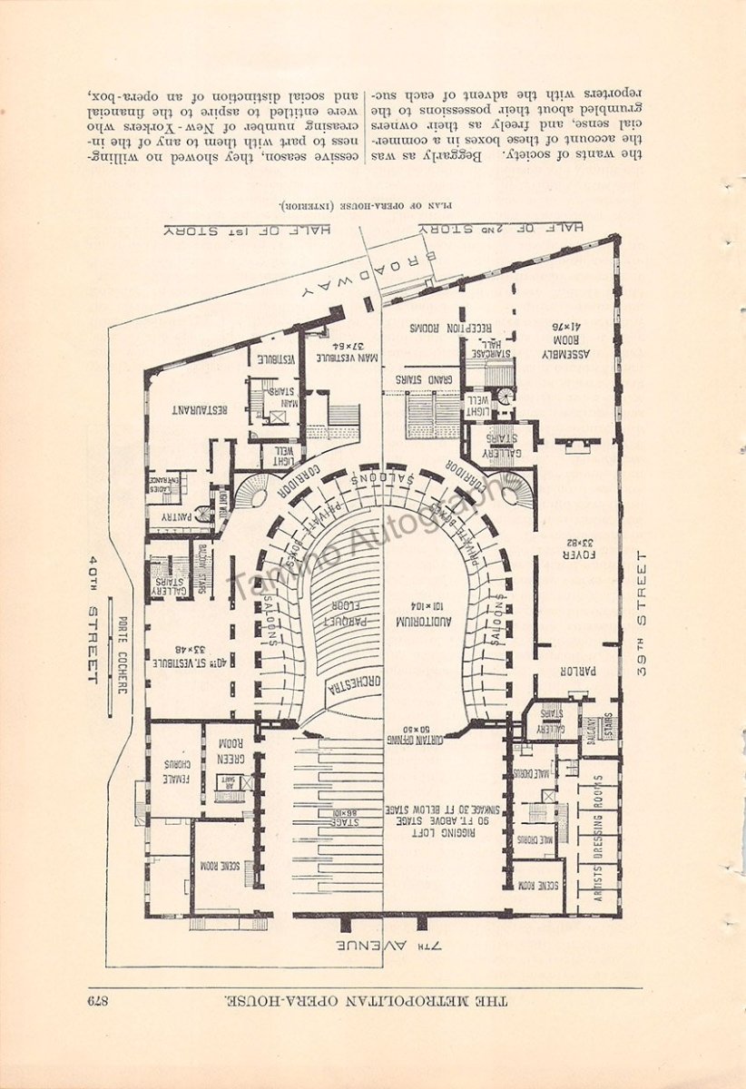 Metropolitan Opera Layout Metropolitan Opera Inaugural Night and 2nd Night Clips 1883