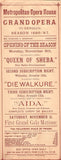Metropolitan Opera - Lot of 15 Playbills Season 1886-87
