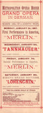 Metropolitan Opera - Lot of 15 Playbills Season 1886-87