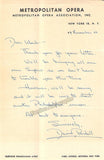 Metropolitan Opera - Lot of Typed Letters Signed From Managers and Staff