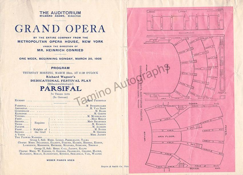 Metropolitan Opera on Tour - Chicago Programs 1894-1905 - Tamino