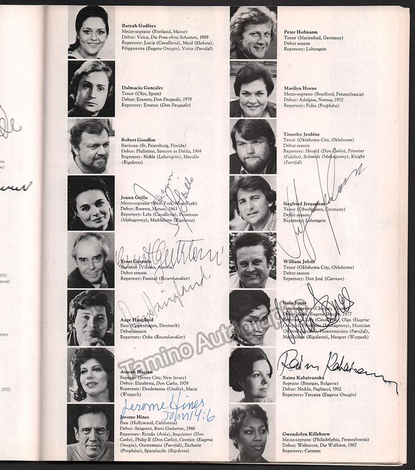 Metropolitan Opera - Season Guide 1979-1980 Signed by Multiple Artists - Tamino
