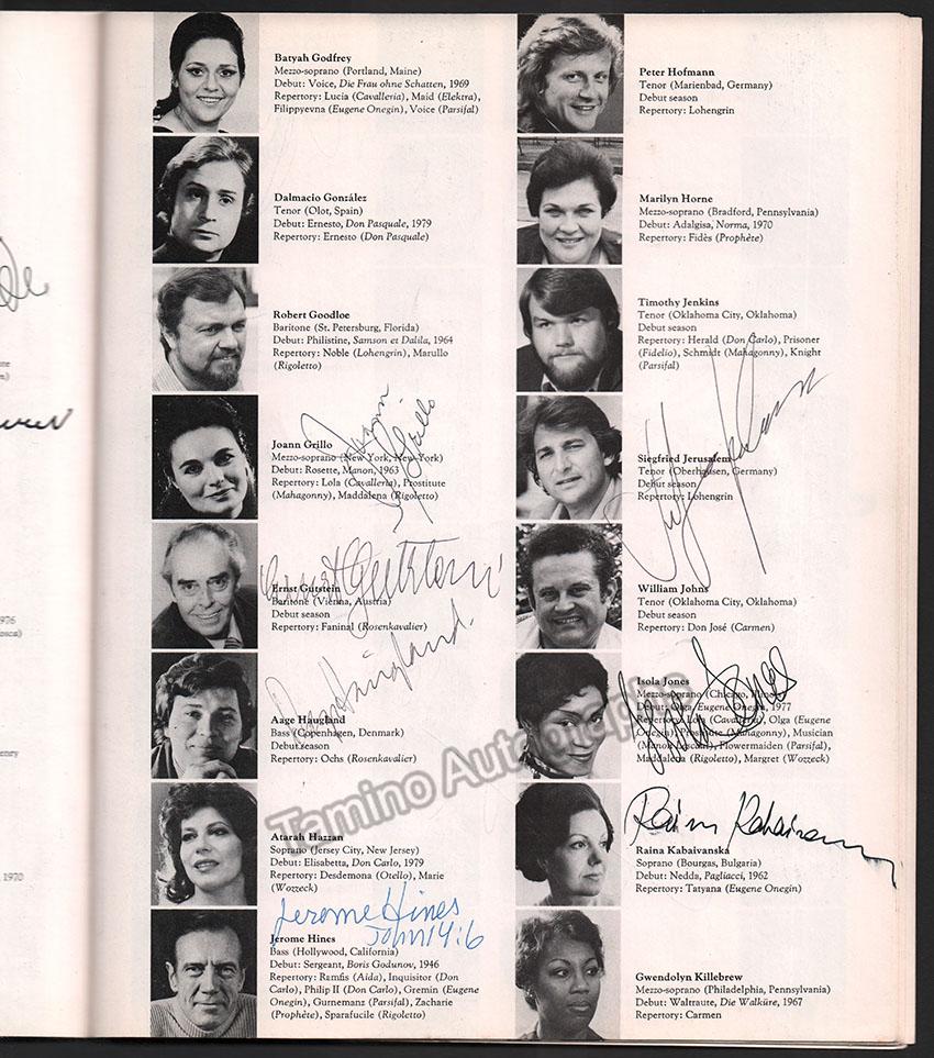 Metropolitan Opera - Season Guide 1979-1980 Signed by Multiple Artists ...