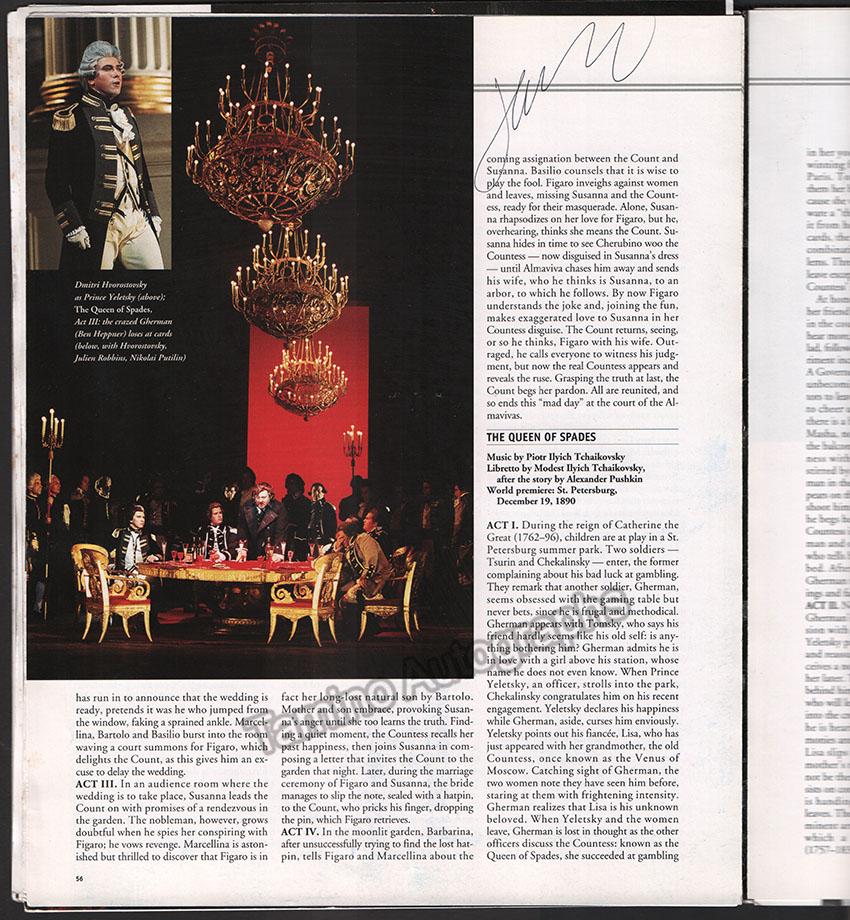Metropolitan Opera - Season Guide 1998-1999 Signed by Multiple Artists ...