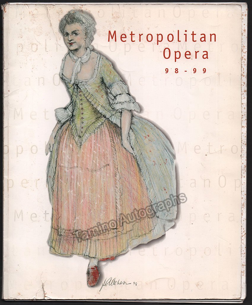 Metropolitan Opera - Season Guide 1998-1999 Signed by Multiple Artists ...