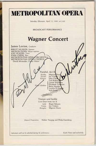 Vickers, Jon - Nilsson, Birgit in Recital 1981