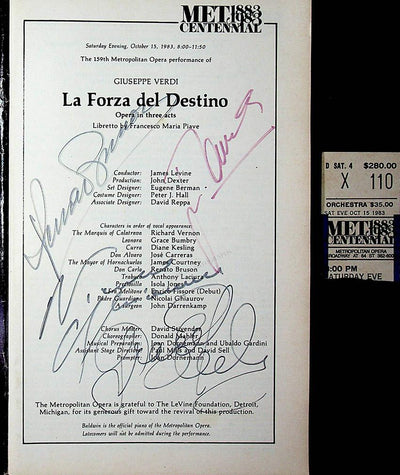 Carreras, Jose - Ghiaurov, Nicolai - Bumbry, Grace - Bruson, Renato in La Forza del Destino 1983